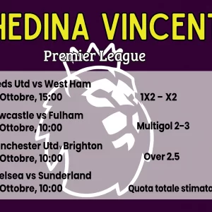 Schedina Vincente – Premier League 24-25 Ottobre 2025